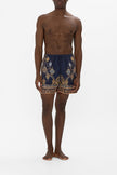 Mid Length Boardshort With Elastic Waist - The Imperial Gate