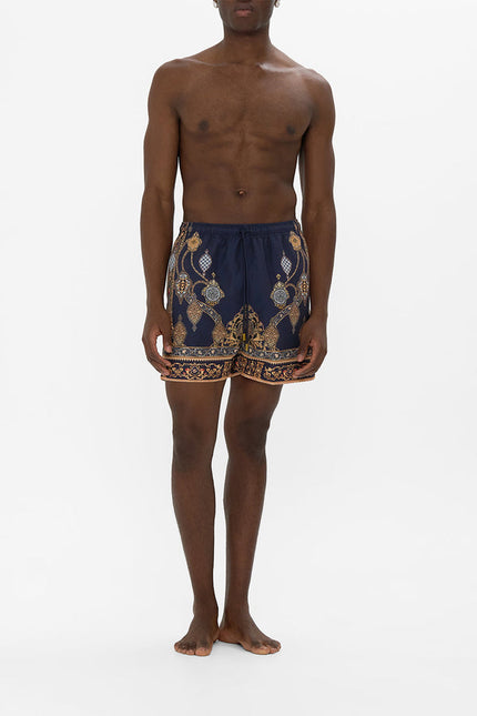 Mid Length Boardshort With Elastic Waist - The Imperial Gate