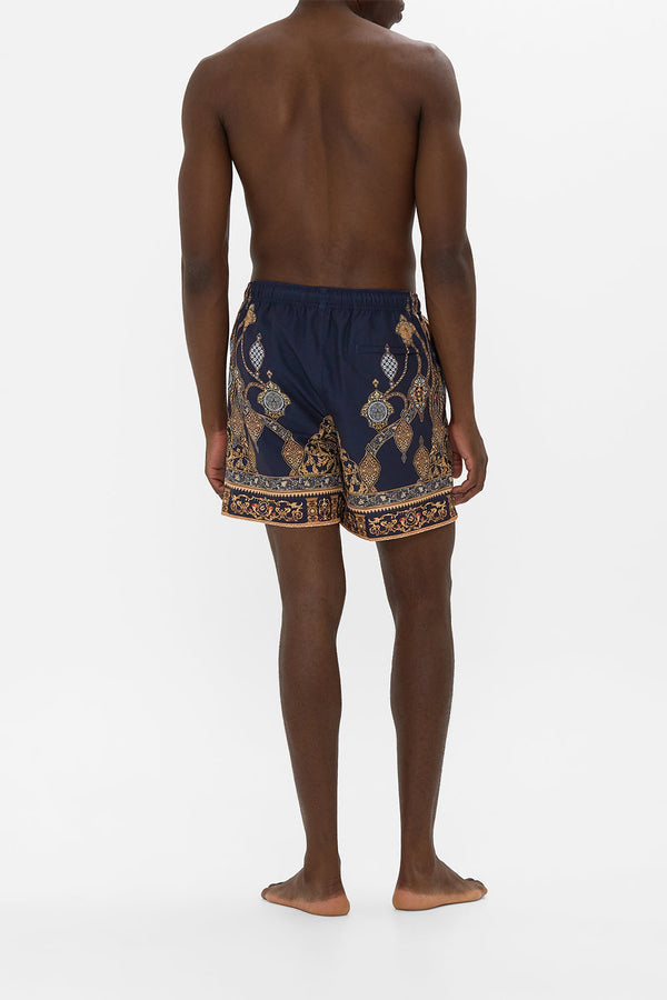 Mid Length Boardshort With Elastic Waist - The Imperial Gate