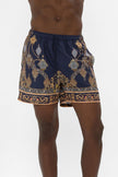 Mid Length Boardshort With Elastic Waist - The Imperial Gate