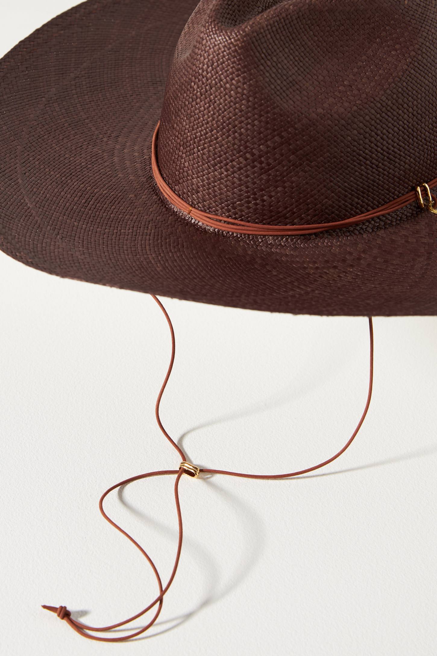 Adjustable Leather Tie Classic Straw Hat