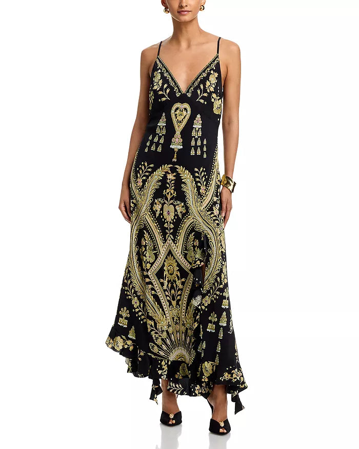 Bias Slip Dress With Frill Hem - Taurus Rising