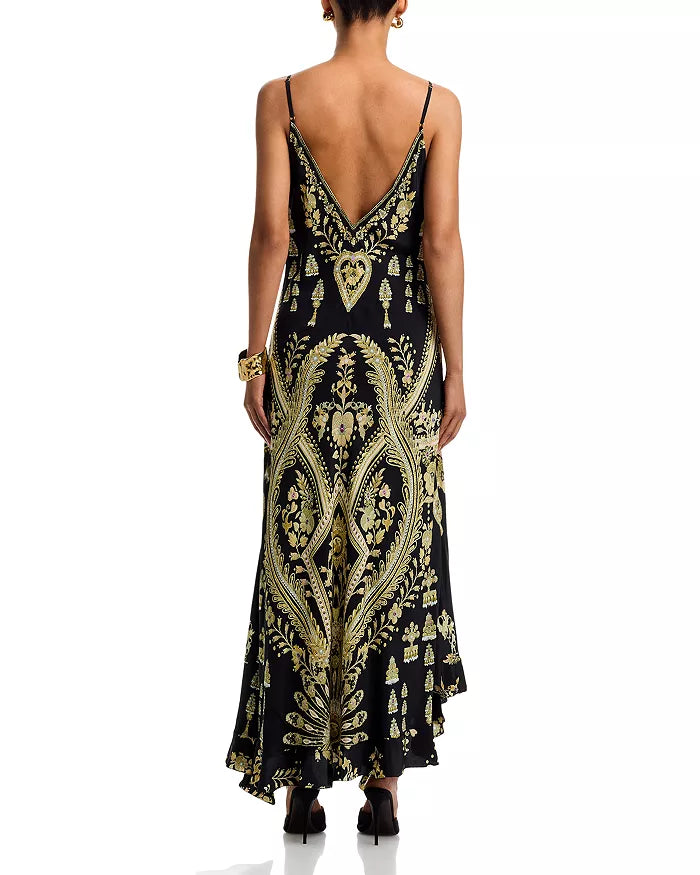 Bias Slip Dress With Frill Hem - Taurus Rising