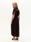 Black Valerie Kaftan With Embroidery