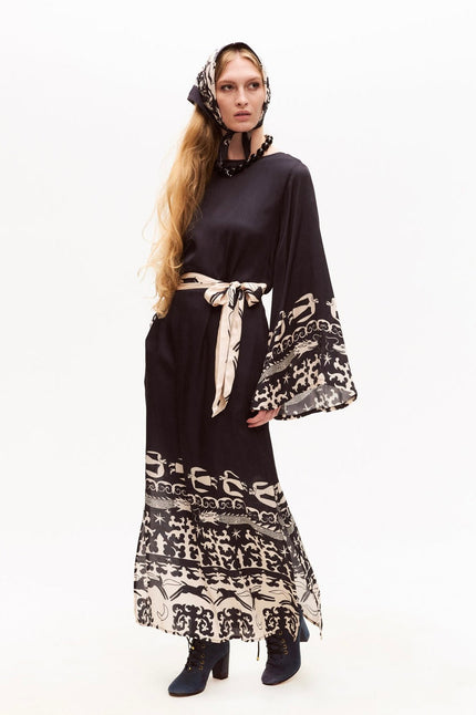 Dragon Horse Belted Kaftan
