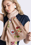 Floral Embroidered Cashmere Shawl