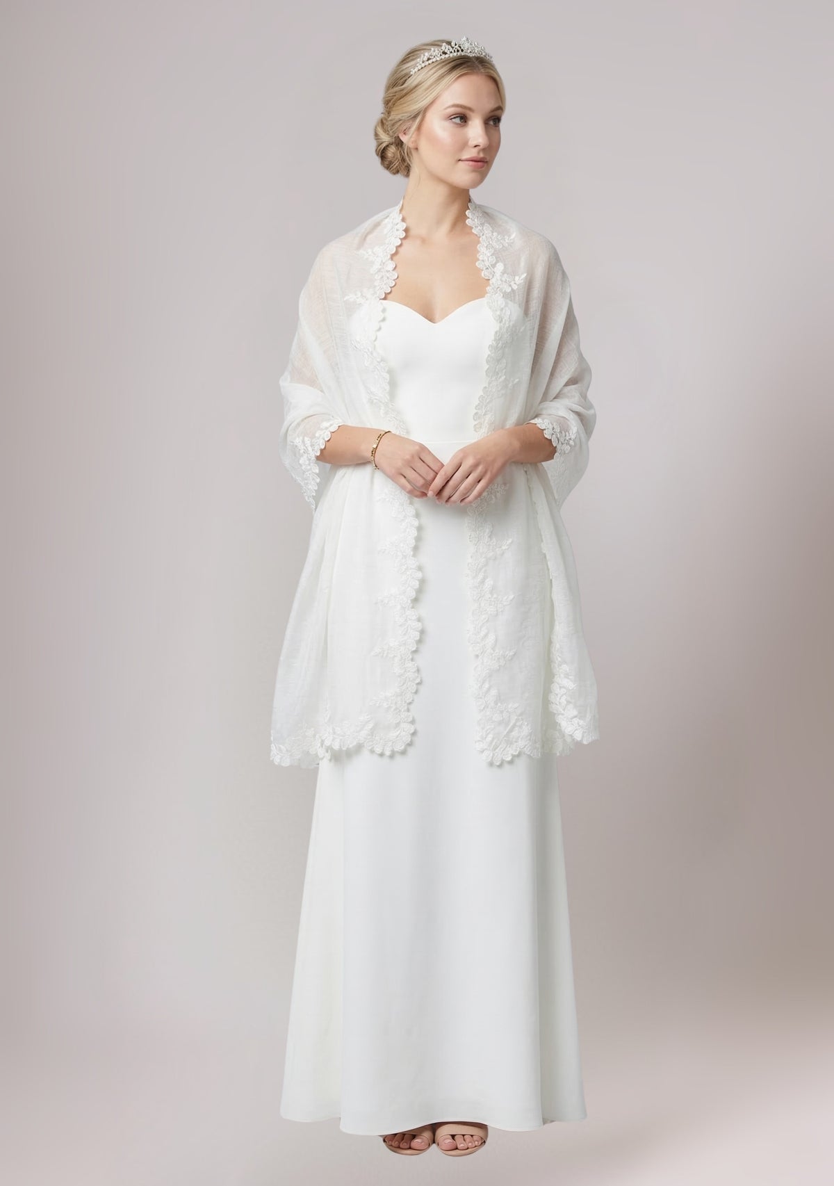 Linen & Modal Scallop Shawl