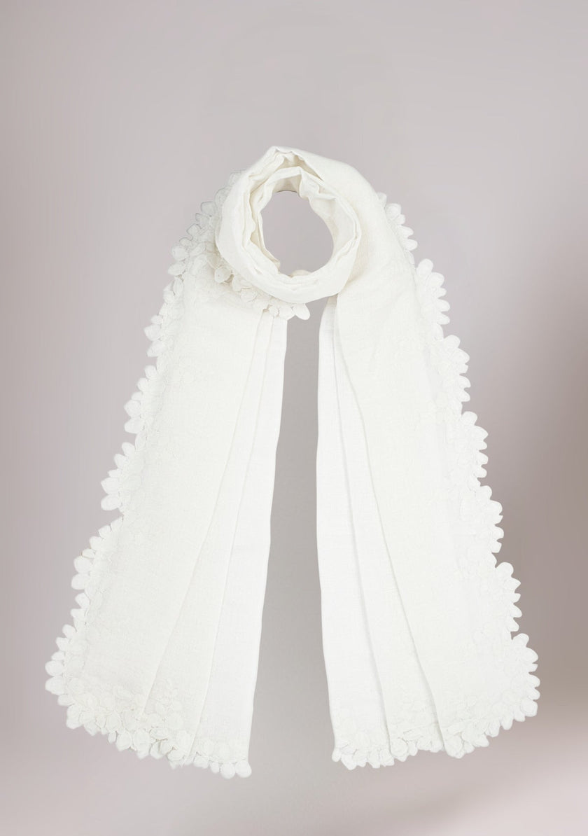 Linen & Modal Scallop Shawl