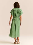 Green Cotton Midi Dress