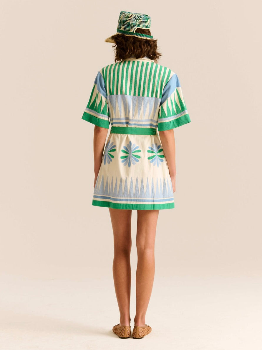 Belted Cotton Poplin Shirt Dress