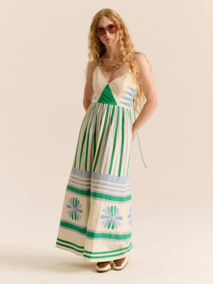 Cotton Poplin Maxi Tie Dress