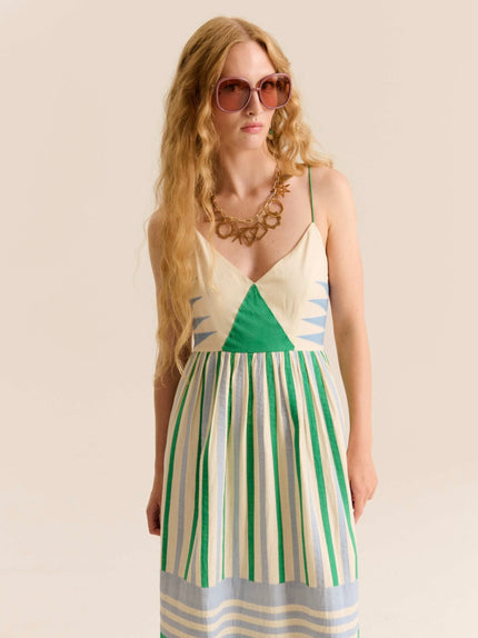 Cotton Poplin Maxi Tie Dress