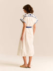 Valerie Dress With Navy Embroidery