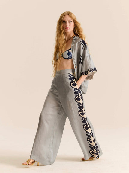 Sun Blue Palazzo Pants