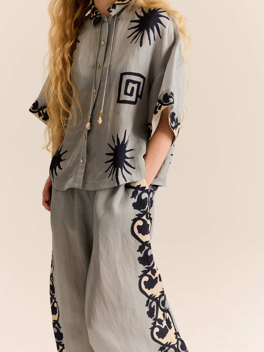 Sun Blue Kimono Top