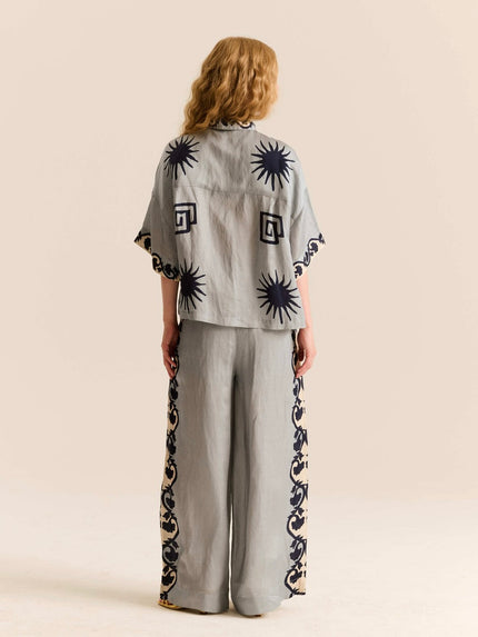 Sun Blue Palazzo Pants