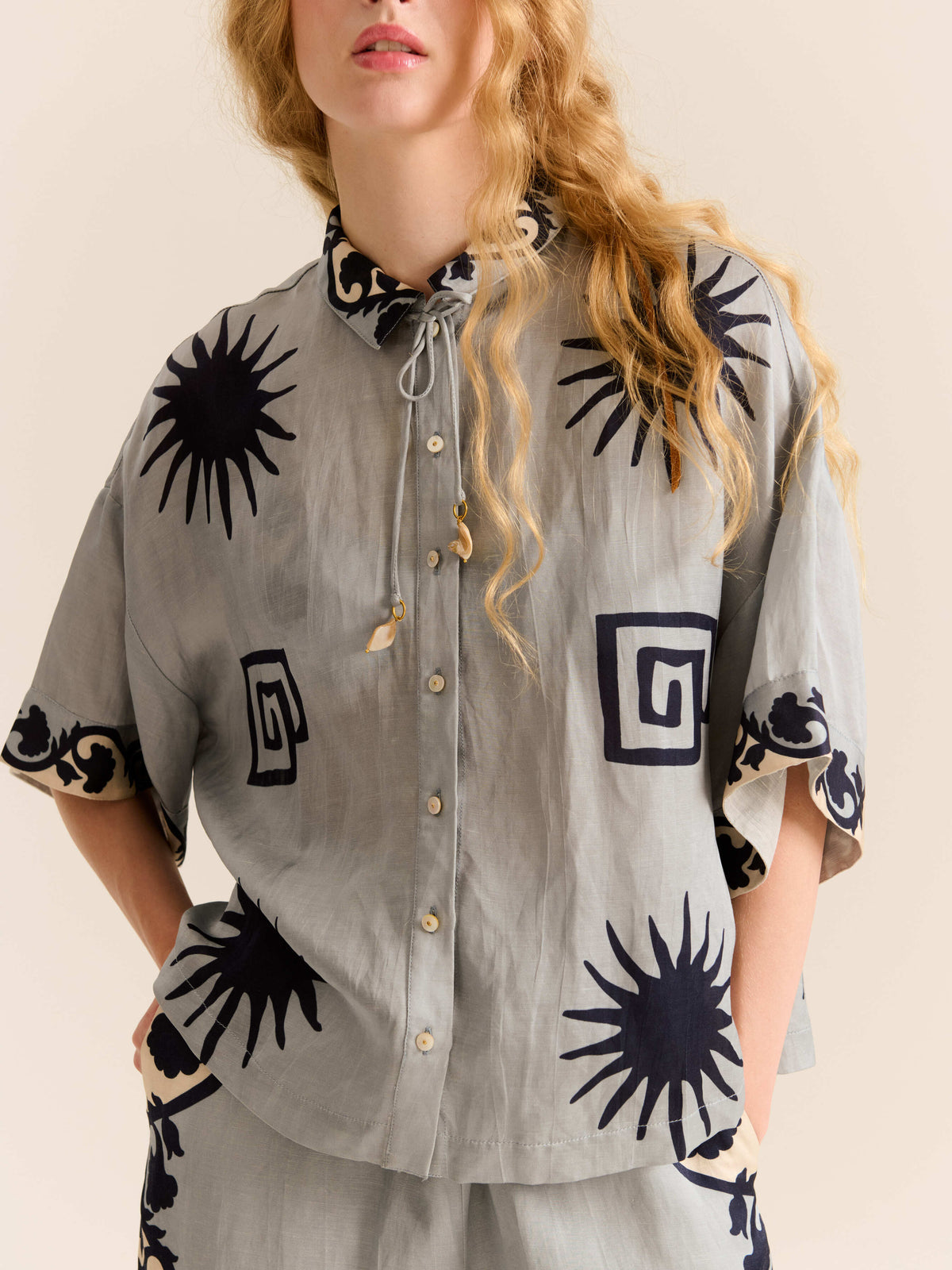 Sun Blue Kimono Top