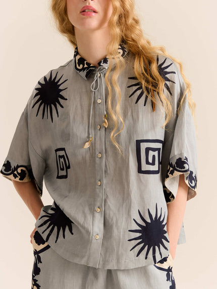 Sun Blue Kimono Top