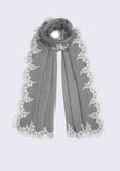 Linen & Modal Scalloped Shawl