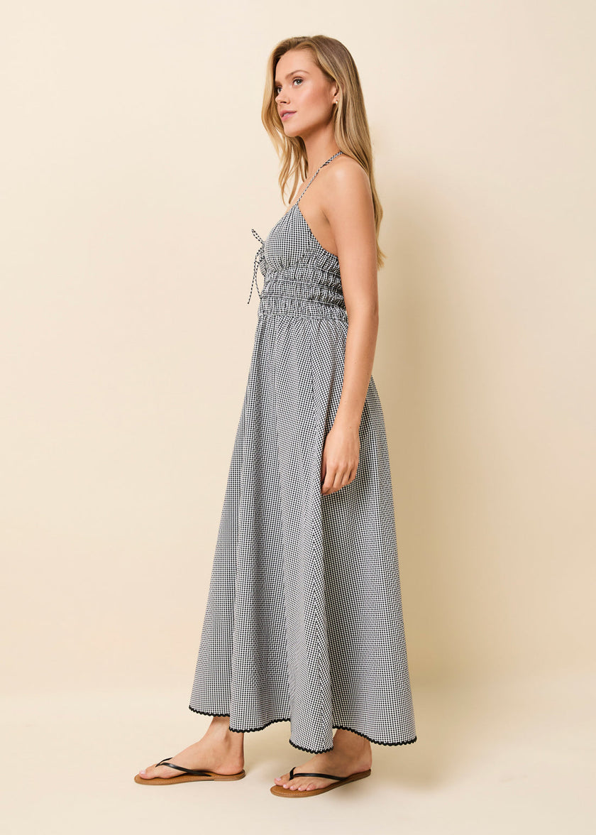 Cotton Forever Dress B&W Gingham