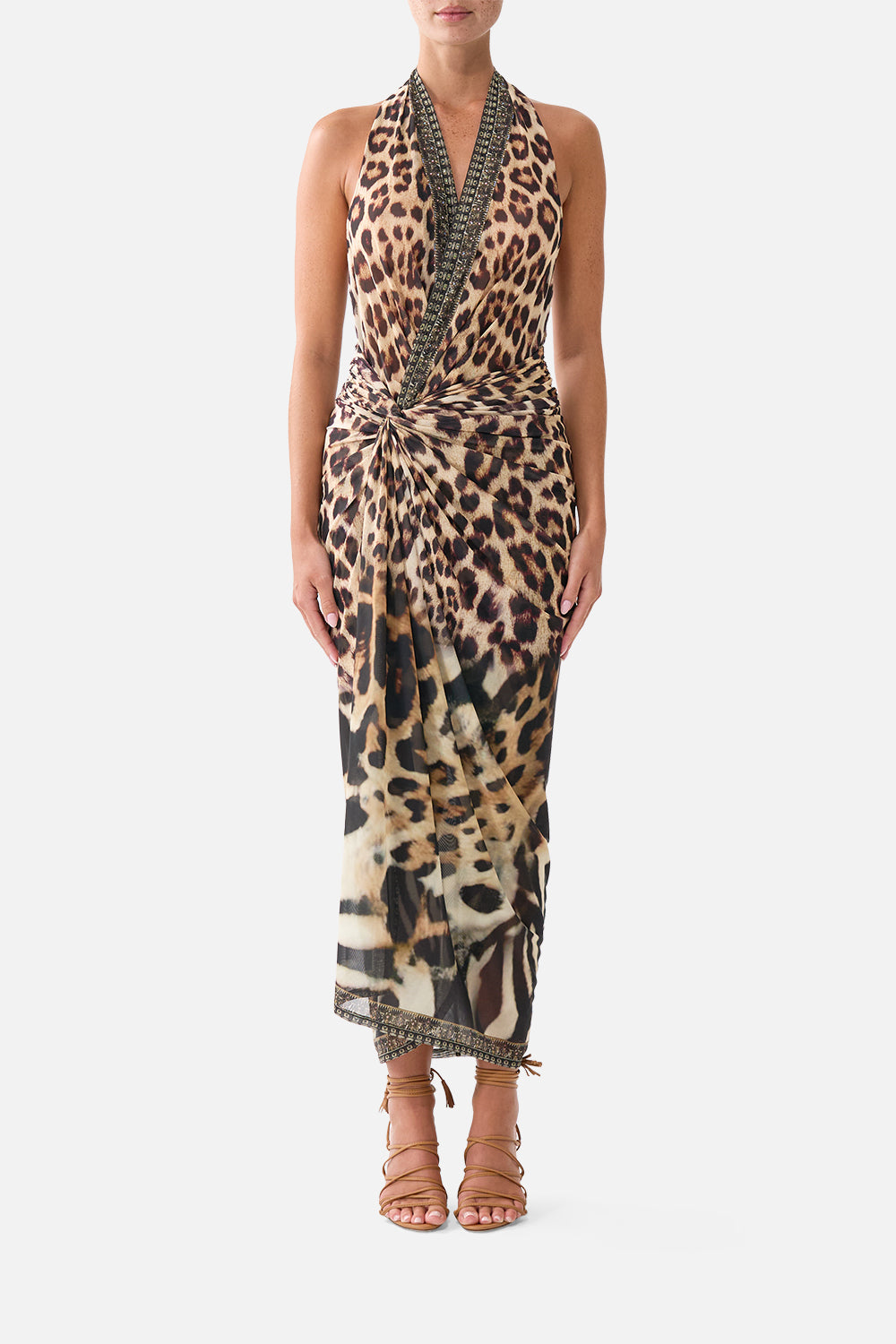 Side Twist Jersey Dress - Leotigra Land