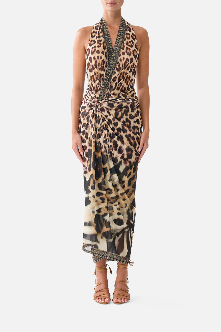 Side Twist Jersey Dress - Leotigra Land