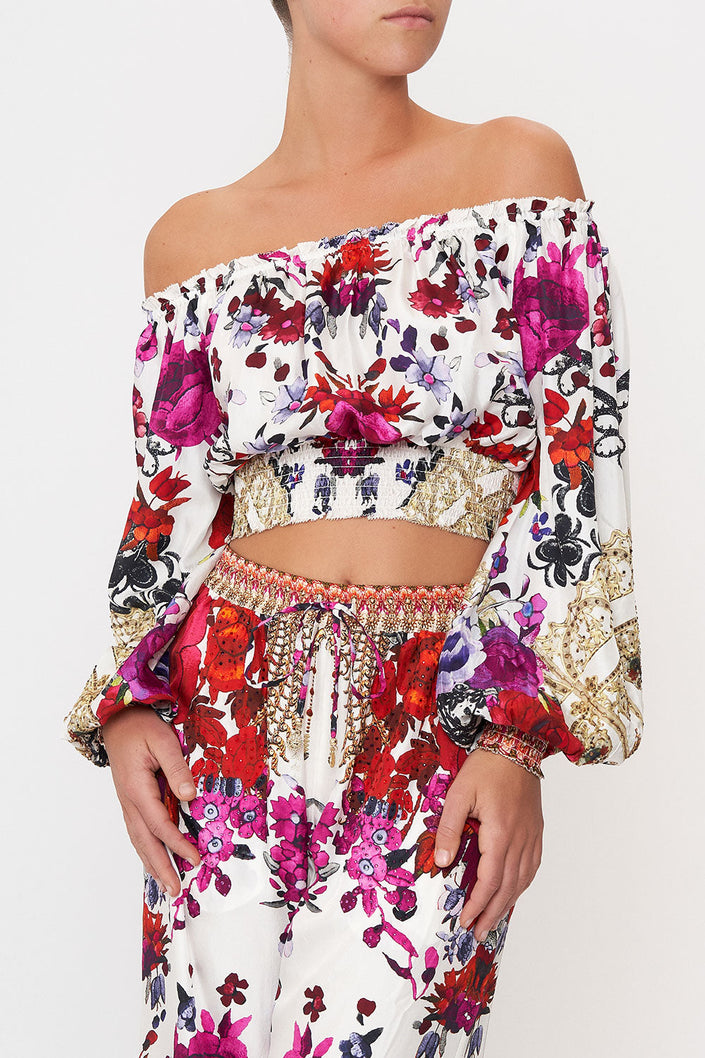 Shirred Waist Top - Reign Of Roses