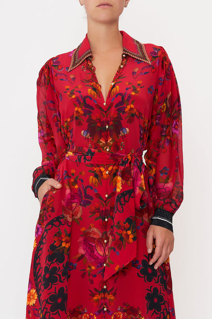 Curved Collar Shirt Dress | LAST ONE!