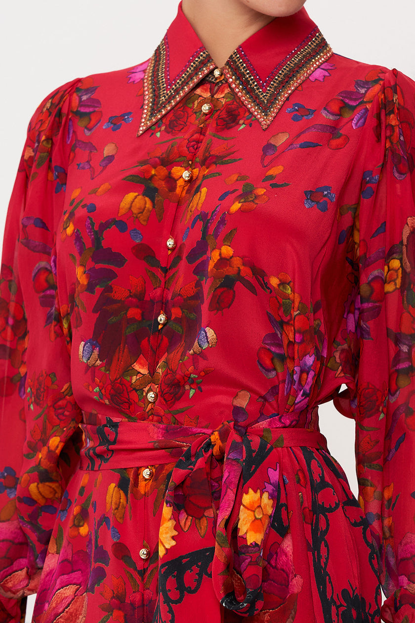 Curved Collar Shirt Dress | LAST ONE!