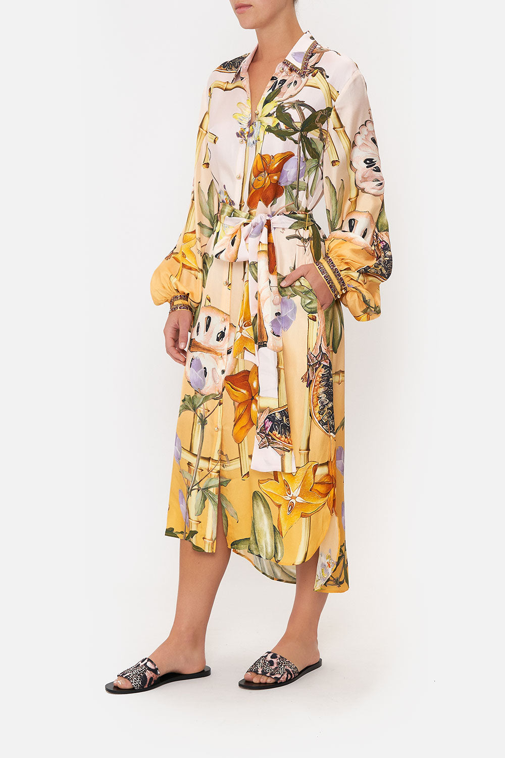 High Low Midi Shirt Dress - Original Sin