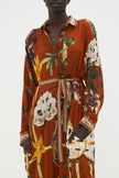 Collared Button Through Kaftan - Garden Of Eve