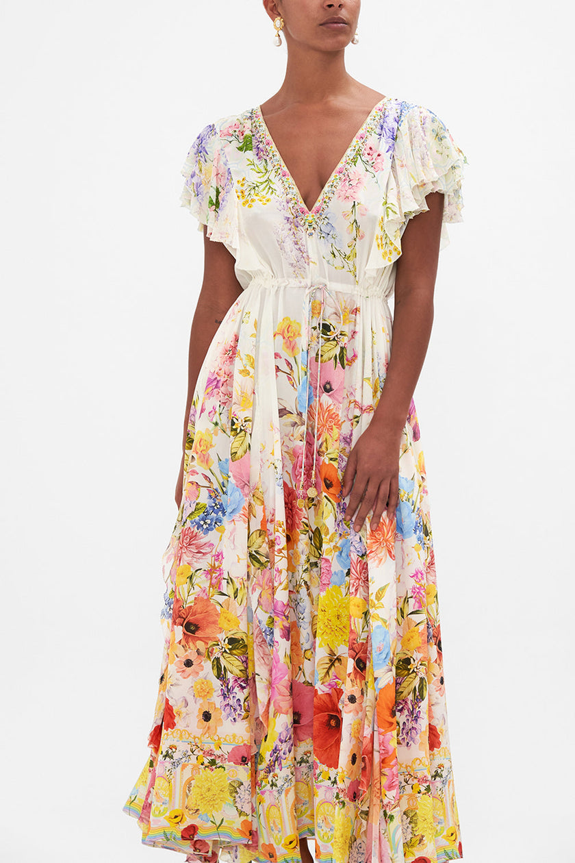 All Over Ruffle Dress - Sunlight Symphony