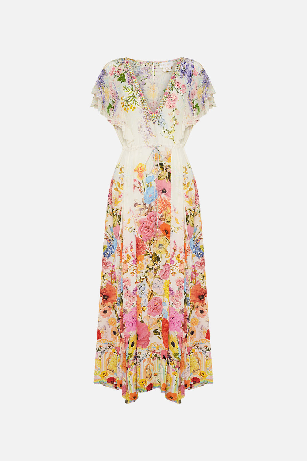 All Over Ruffle Dress - Sunlight Symphony