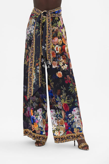 Scarf Belt Wide Leg Pant - Play Your Cards Right