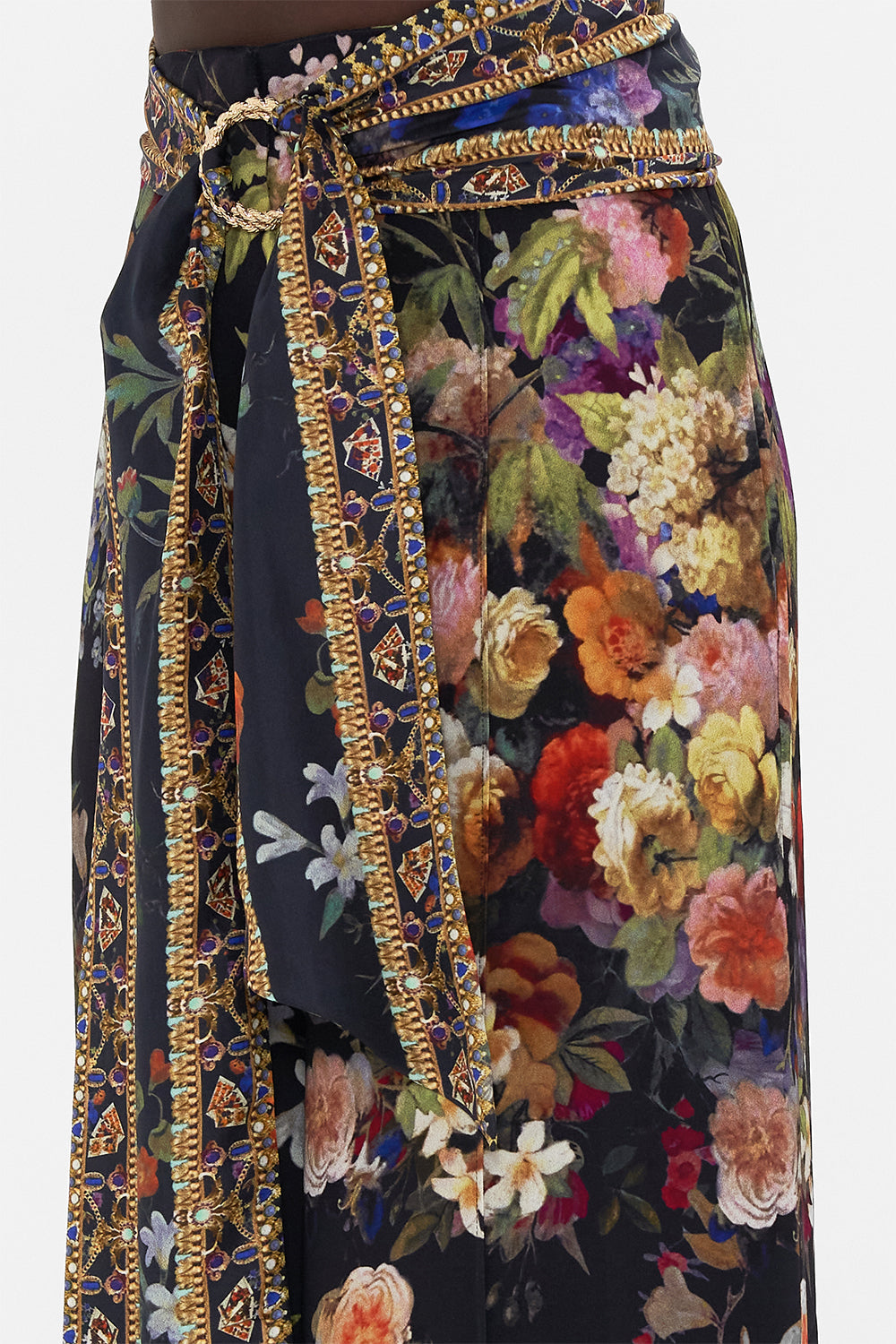 Scarf Belt Wide Leg Pant - Play Your Cards Right