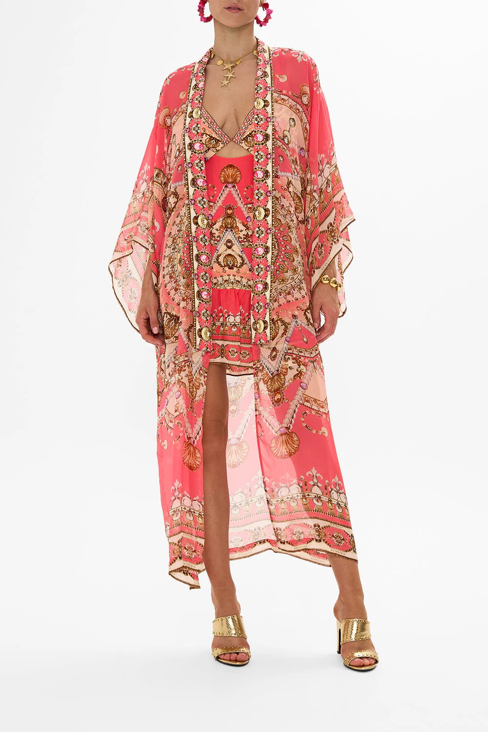 Kimono Layer With Collar - Shell Games