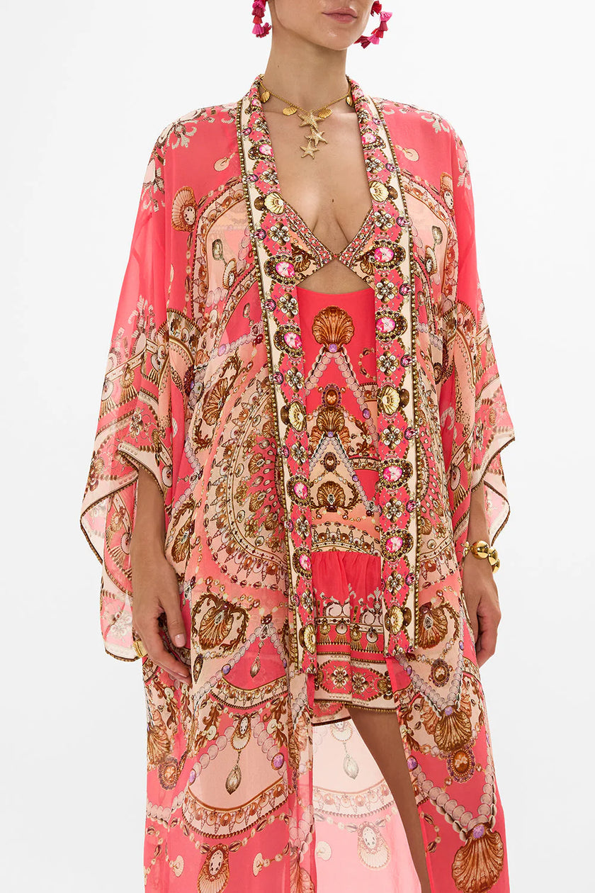 Kimono Layer With Collar - Shell Games