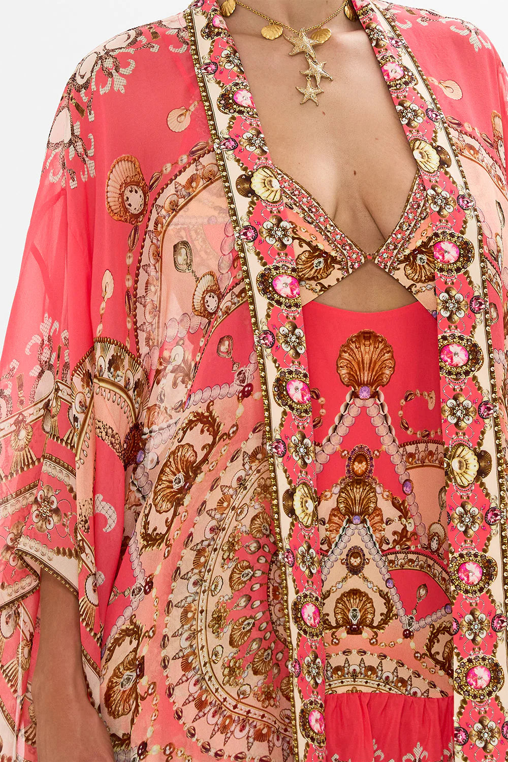 Kimono Layer With Collar - Shell Games