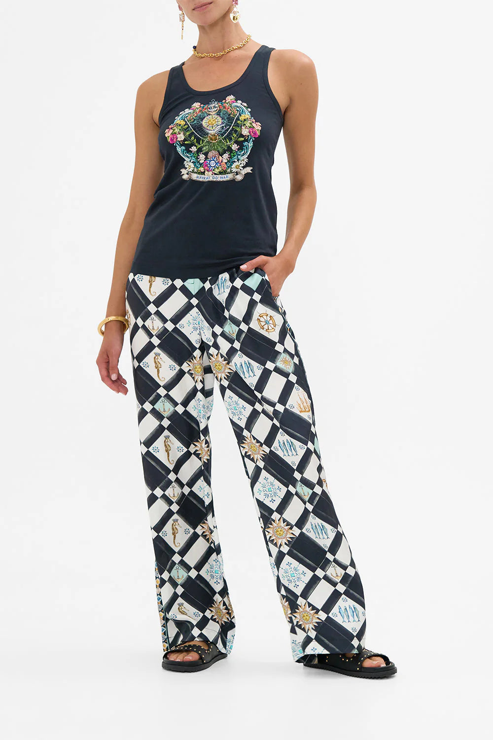 Pant Button Front Lounge Pant - Folk Afloat