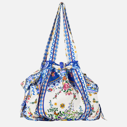 Drawstring Bow Beach Bag - Tiles Darts
