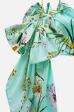 Drawstring Pouch Bag With Bow - Floral Freefall