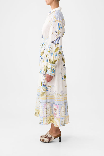 Botanical Ballads Waist Tie Shirt Dress