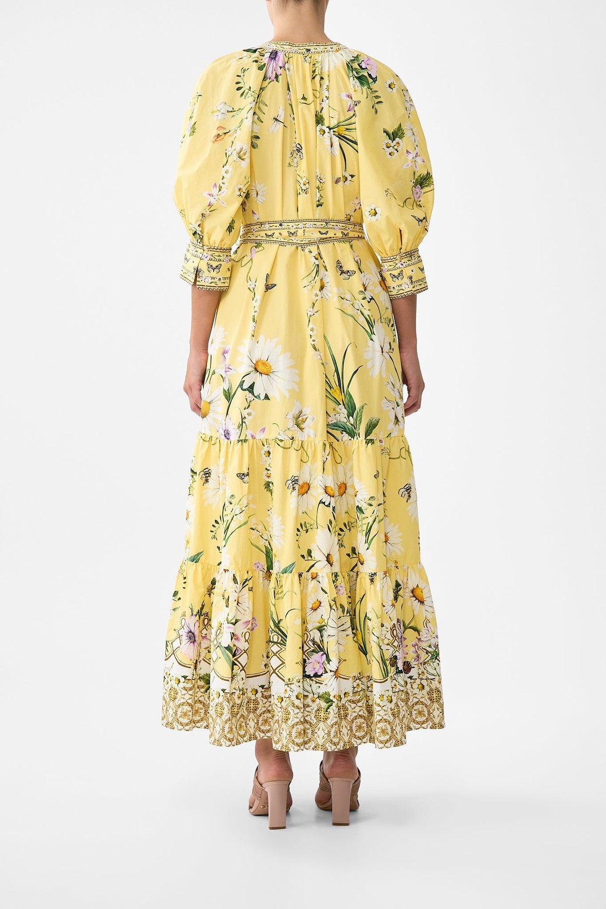 Tiered Shirt Dress With Short Sleeve