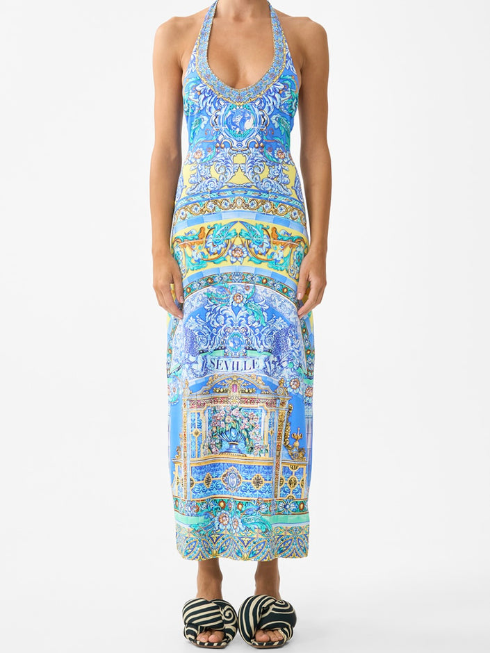 Jersey Halter Dress - Beneath The Andalusian Sun