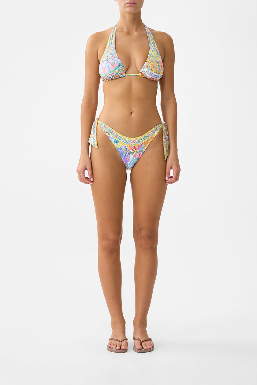 Reversible Soft Thick Tie Tri Bikini Set