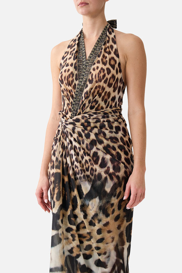 Side Twist Jersey Dress - Leotigra Land