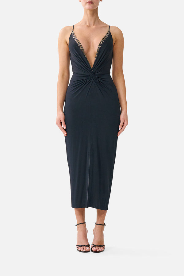 Strappy Dress With Twist Front - Leopard Libertine