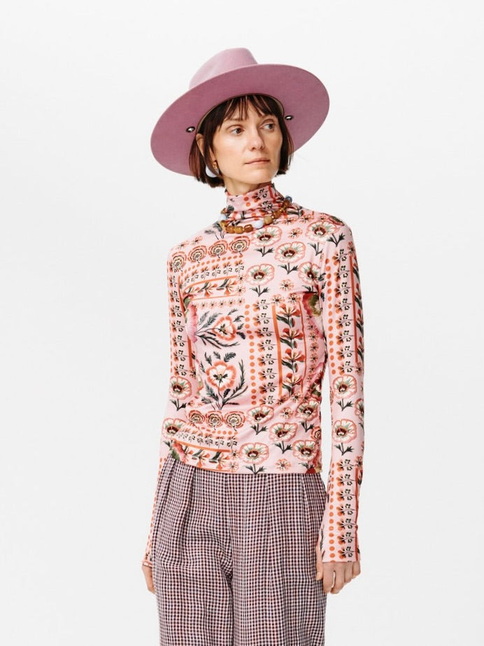 Printed Turtleneck