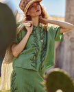Green Goddess Linen Shirt
