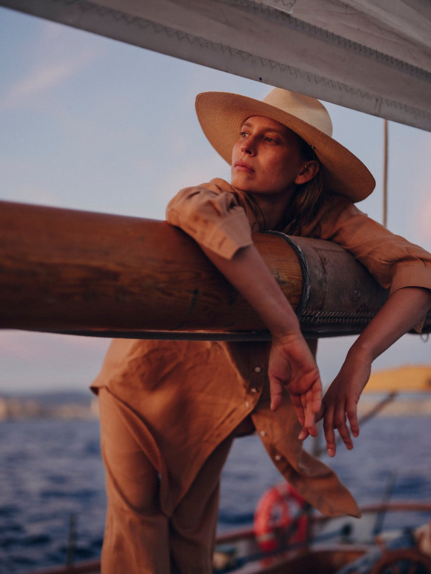 Adjustable Leather Tie Classic Straw Hat